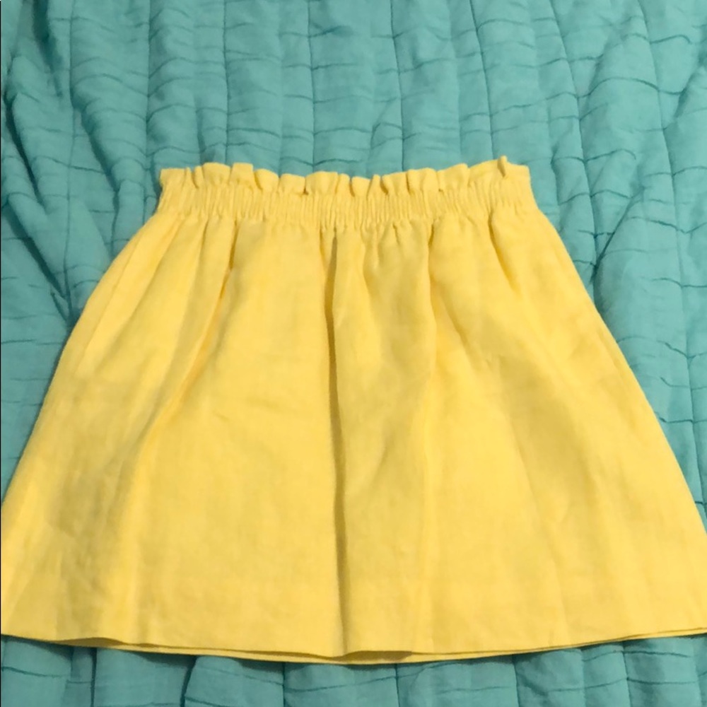 Jcrew paper bag style skirt size 8 yellow